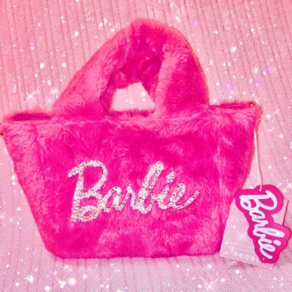 Barbie Skinnydip Faux Fur Custom Bedazzled Tote